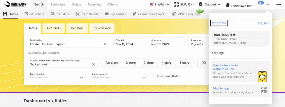 Secure Your Ratehawk Account With Two Factor Authentication